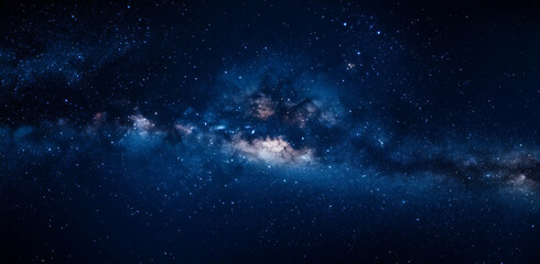 starry night sky background with a dark blue night sky and the milky way g