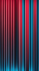 Poster - Abstract wallpaper featuring vertical arcs in true red against a contrasting background