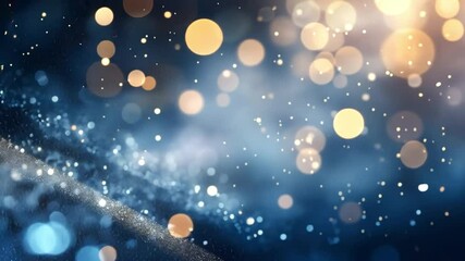 Poster - Celestial Symphony: An abstract depiction of a cosmic nightscape, with twinkling bokeh lights dancing against a dreamy, ethereal backdrop