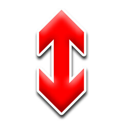 Wall Mural - red arrow sign