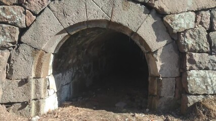 Poster - Stone ancient arch in the fortification.