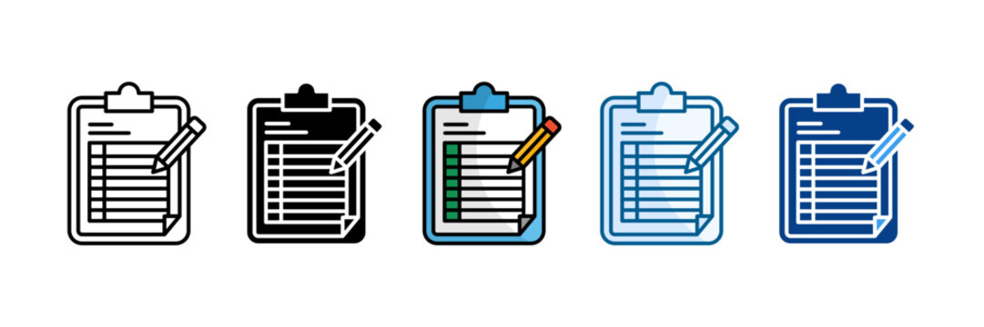 Forms Icon Set Multiple Style Collection