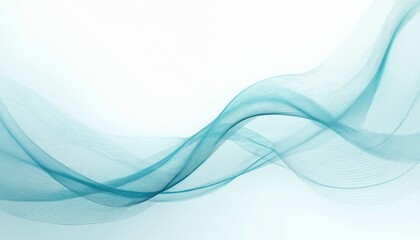 Fototapete - Abstract blue wavy lines tech background. Futuristic design illustration of flowing wave pattern. Modern gradient, minimal graphic. High tech, digital, science fiction.