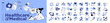© PureSolution - Healthcare and medical concept illustrations. Set of people vector illustrations in various activities of medicine, healthcare, medical diagnosis and treatment, pharmacy, online medical support.