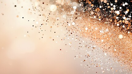 Wall Mural -   Blurry photo of a gold and white background with numerous small dots scattered throughout
