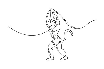 Poster - Single Line Monkey Art, Minimalist, Drawing, Animal, Silhouette, Continuous, Sketch, Elegant, Design