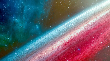 Poster - Exploring the vibrant colors and swirling patterns of a distant dwarf galaxy in the universe