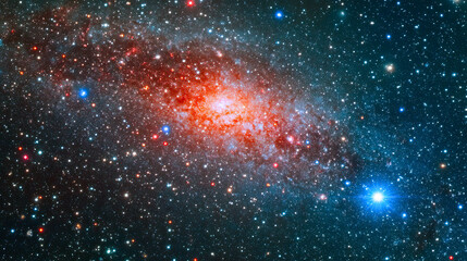 Poster - Exploring the beauty and mystery of a distant dwarf galaxy amidst a starry backdrop