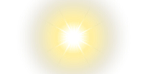 Wall Mural - vector transparent sunlight with sun glare. overlay, sun rays and glare, sun, sunrays, light transit