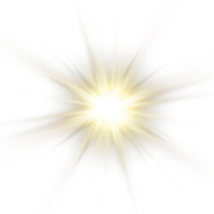 Wall Mural - vector transparent sunlight with sun glare. overlay, sun rays and glare, sun, sunrays, light transit