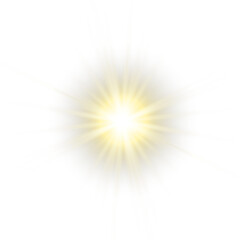 Wall Mural - vector transparent sunlight with sun glare. overlay, sun rays and glare, sun, sunrays, light transit