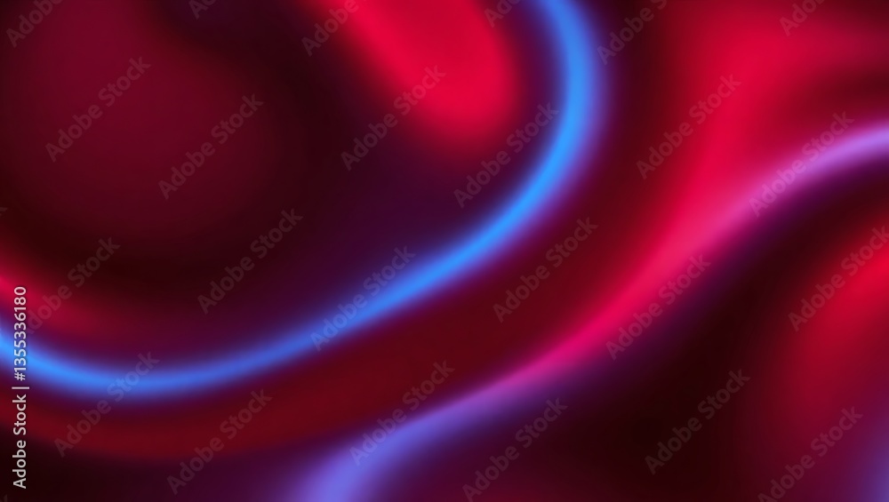 Flowing red satin waves with soft light create an abstract texture