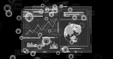 Poster - Analyzing digital data with animation on global network connections in school setting