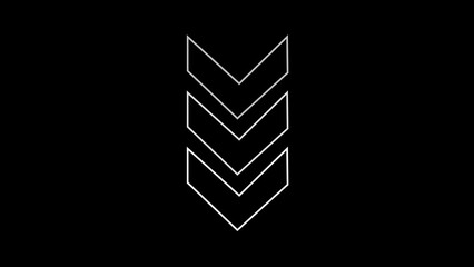 Poster - Minimalist Chevron Design on Black Background