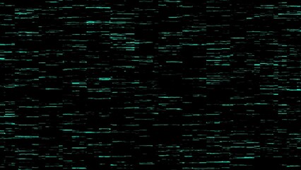 Poster - A digital abstract background featuring horizontal lines in varying shades of teal against a black backdrop, creating a sense of motion and depth.
