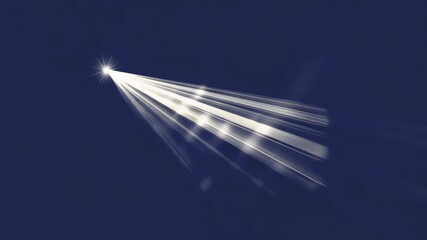 Wall Mural - bright star in night sky animated overlay, transparent 4k video, alpha channel, prores 4444