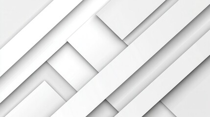 Poster - Abstract White Geometric Background with Diagonal Lines.