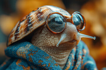 Poster - snail dressed as psychologist offering therapy sessions helping clients overcome personal challenges