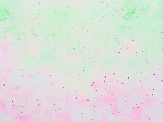 Aufkleber - pastel pink and green glitter background with top view perspective creates dreamy and whimsical atmosphere. soft colors blend seamlessly, adding touch of sparkle