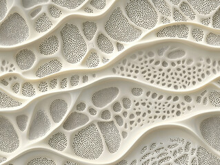 Aufkleber - Intricate ivory texture with seamless organic patterns and perforated details creates mesmerizing abstract background. design evokes sense of natural elegance and complexity