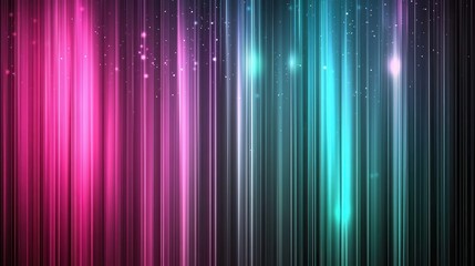 Poster - Vibrant Neon Light Trails Abstract Background Animation.