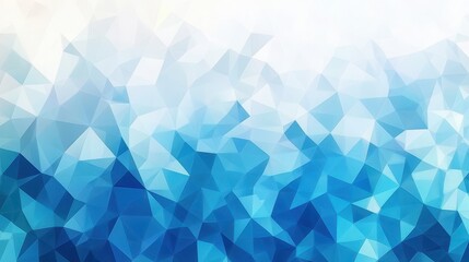 Poster - Cool Blue Polygonal Mosaic Background Design.