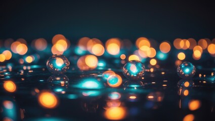 Poster - fantastic vivid blurred lights at night