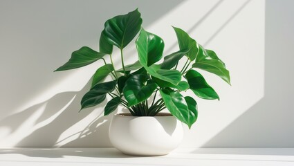 Poster - Decorative house plant pictures on a white background.