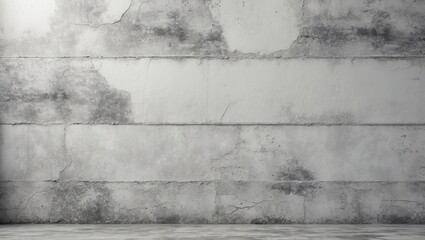 Poster - Grungy concrete wall background in white