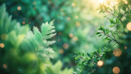 Poster - Blurred green nature background image