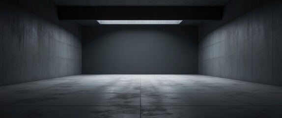 Aufkleber - Room illuminated with a light background in a dark setting.