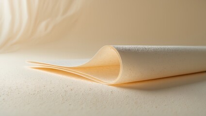 Poster - Craft eco textured paper sheet backdrop for cards and various design ideas. White paper texture featuring particles. Abstract paper backdrop.