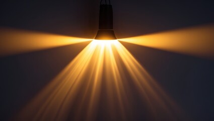 Aufkleber - A light illuminating a dark background. The light creates an impression of depth and contrast.