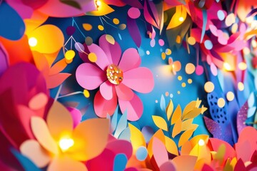 Aufkleber - Celebrate vibrantly with colorful layered confetti and festive elements bringing joy and excitement to any celebration or party atmosphere
