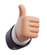 © JAMES - thumb up positive feedback 3D illustration