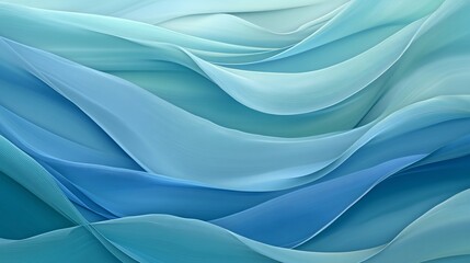 Poster - A stylish abstract wallpaper featuring elegant soft blue streaks floating over a clean white surface