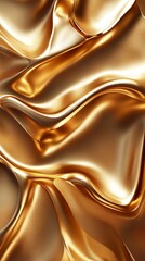 Poster - Golden Fluid Fabric