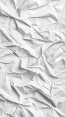 Poster - Crumpled white paper texture background.
