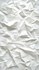 Poster - Abstract White Crumpled Texture Design
