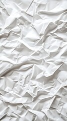 Poster - Crumpled white paper texture background