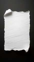 Poster - Wrinkled white paper on dark background