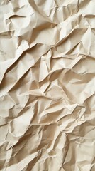 Poster - Crumpled beige paper texture backdrop