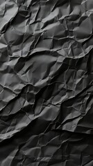 Poster - Black Crumpled Paper Texture