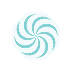 Wall Mural - Retro swirl sticker aesthetic. Abstract spiral symbol of the 90s. Modern icon element, decorative shape, perfect for y2k streetwear or vintage poster design.