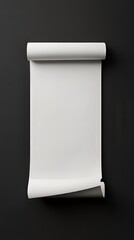 Poster - Rolled white paper against a dark wall creates a minimalist and modern look. Perfect for artistic display.