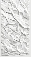 Poster - Crumpled paper texture with dynamic shadows and folds showcasing a blank canvas for creative expression.