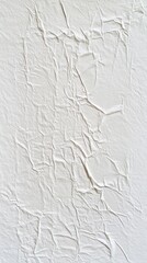 Poster - Wrinkled white poster for backdrop, texture, or layer. Creased paper wall with lots of shadows. Abstract art.