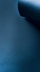 Poster - Deep blue textured paper with a curl at the top corner. Abstract composition, perfect background.