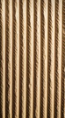 Poster - Corrugated cardboard texture creating rhythmic lines and patterns for design background or raw materials