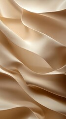 Poster - Abstract Beige Waves: A symphony of soft curves and light creates an elegant, minimalist design element.